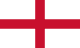 英格兰国旗，白底红色十字，代表英格兰队